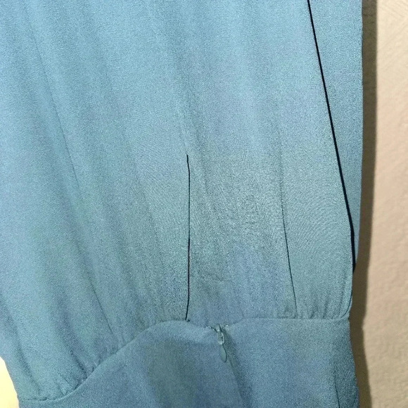 Krisa Halter Asymmetrical Ruffle mini dress Sz XS NWT Green y2k - Picture 9 of 11